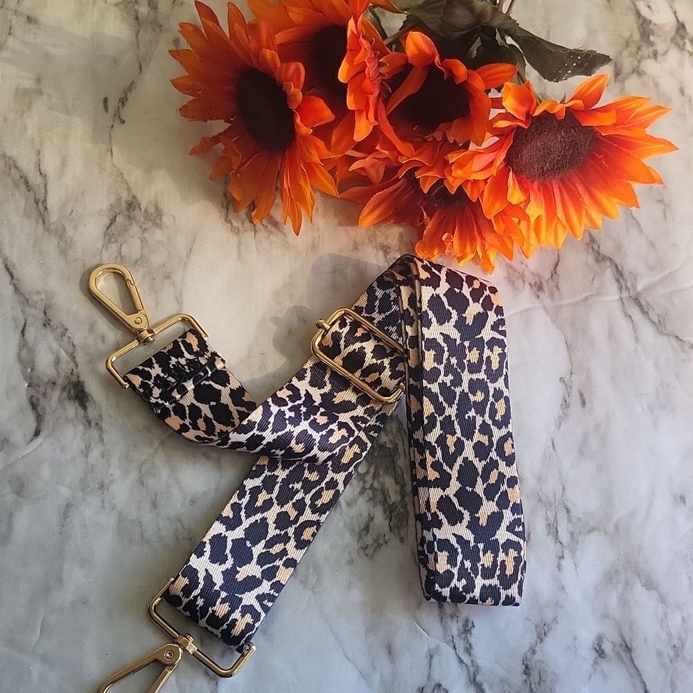 Leopard Print Adjustable Wide Bag Strap Replacement Crossbody Shoulder Strap
